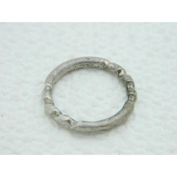VTG .925 Sterling Silver Twist Metal Ring 6 - Picture 2 of 3